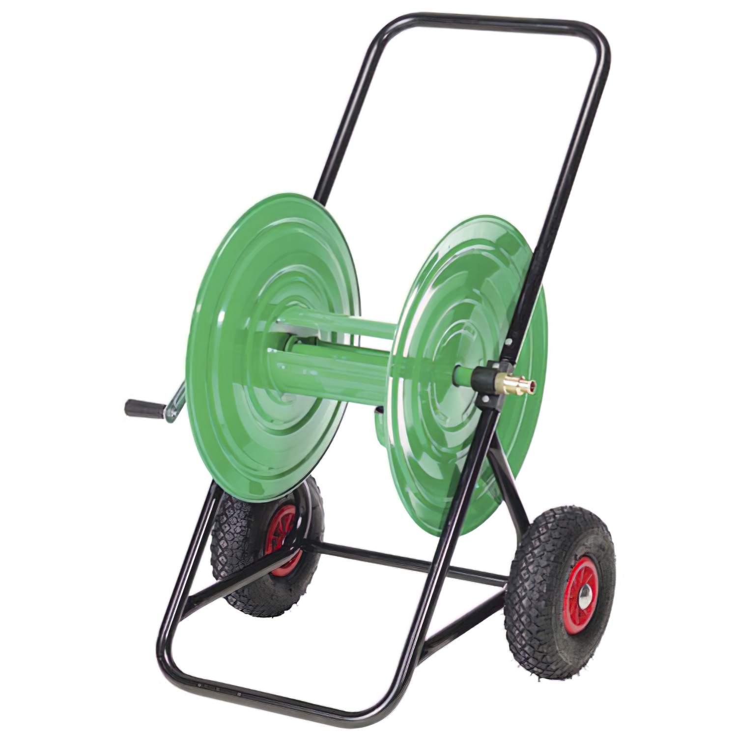 SANCO STORE - PAPILLON Carro Portamangueras Acero 80 Metros Rueda Neumática