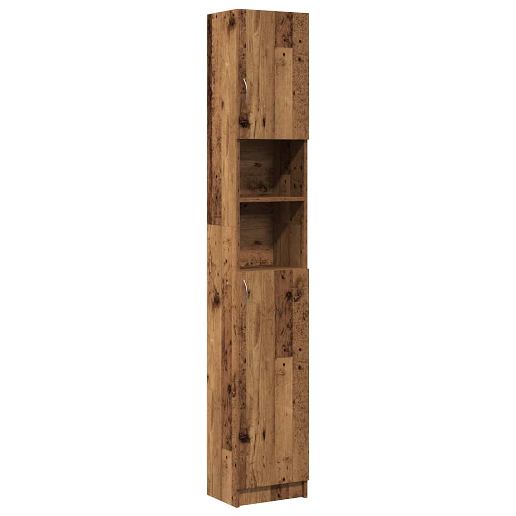 vidaXL Armario de baño madera de ingeniería madera vieja 32x25,5x190cm