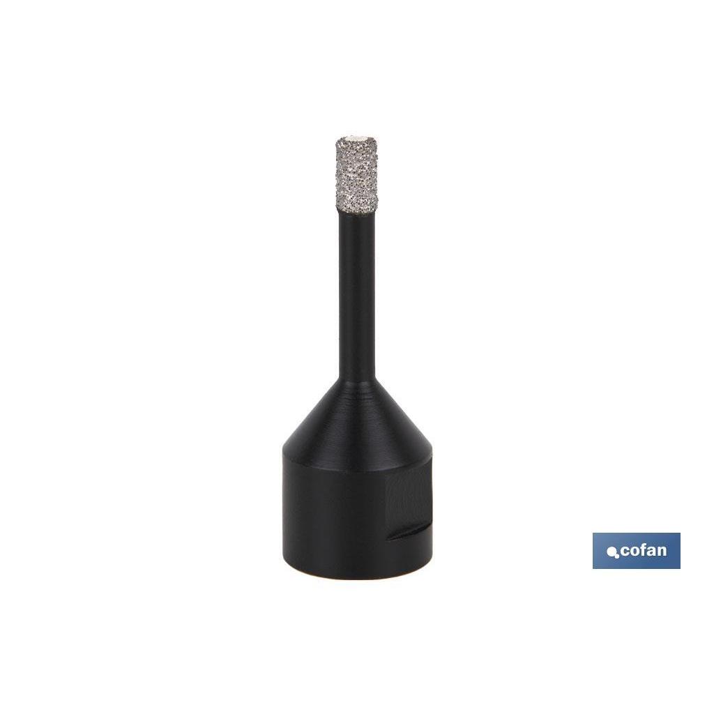 Corona de Diamante Cofan para Uso con Radial - Granito Porcelánico y Suelos Técnicos - Rosca M14 - Herramientas de Jardinería