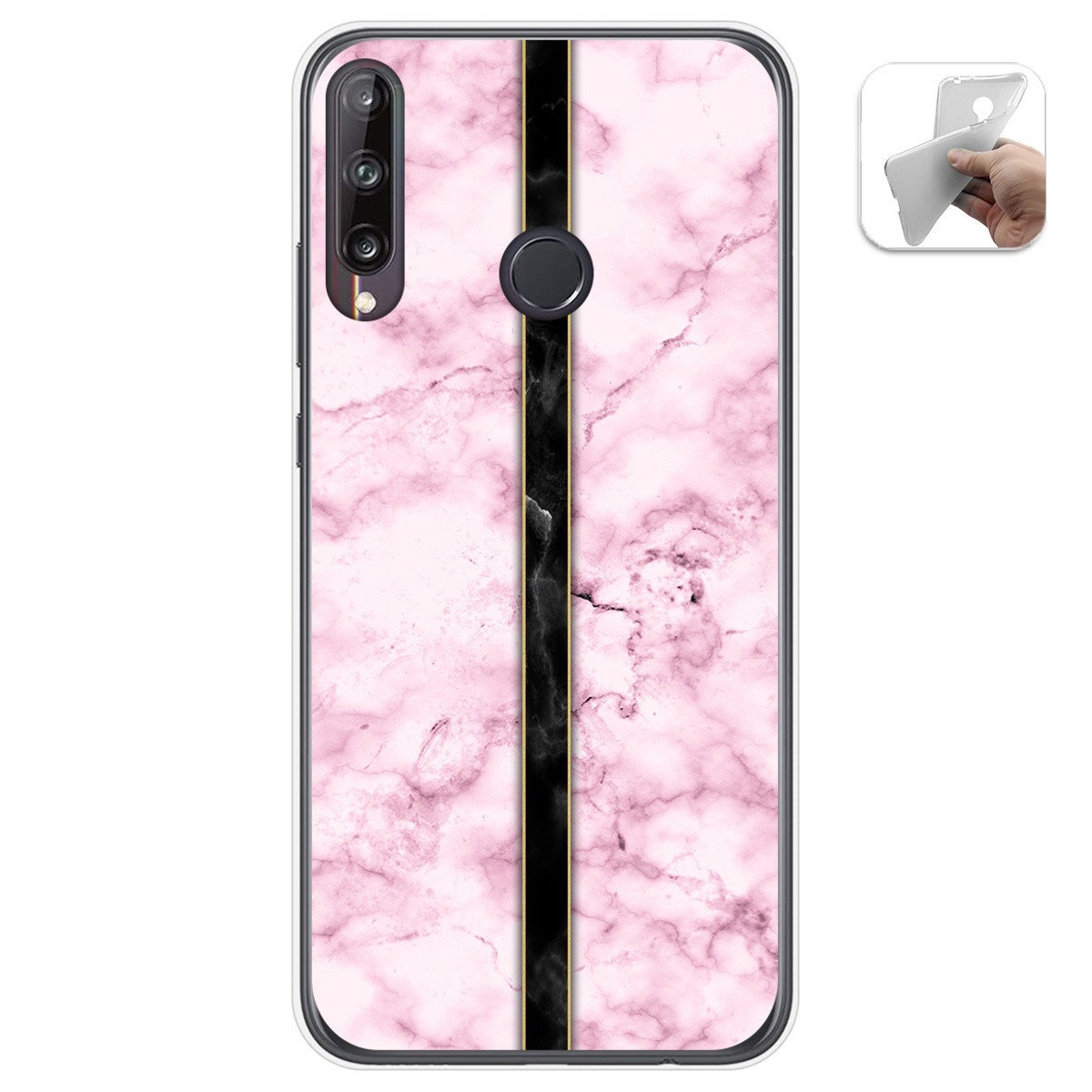 Tumundosmartphone Funda Gel Tpu para Huawei P40 Lite E diseño Mármol 04 Dibujos