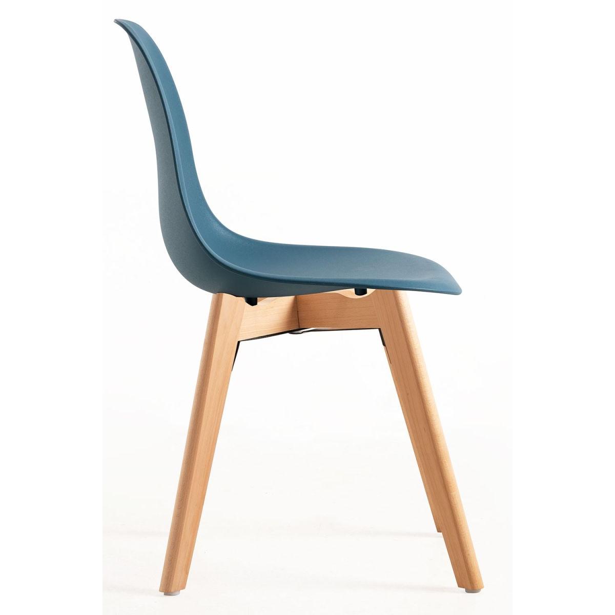 Regalos Miguel - Packs Sillas Comedor - Pack 4 Sillas Kelen - Azul Petróleo