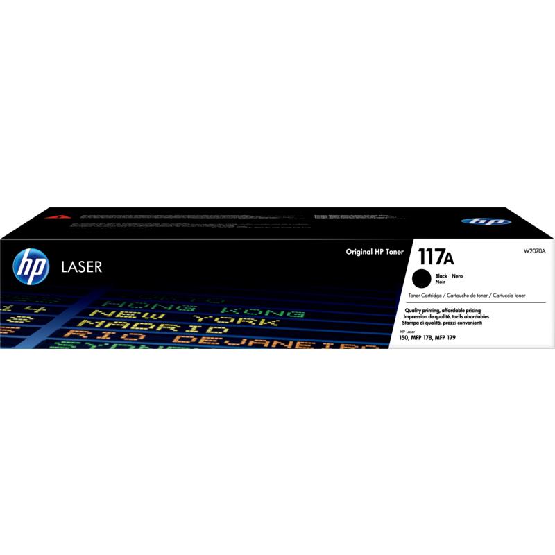 HP Cartucho de toner Original Laser Laser 150A/178/179Fnw 117A negro (W2070A)
