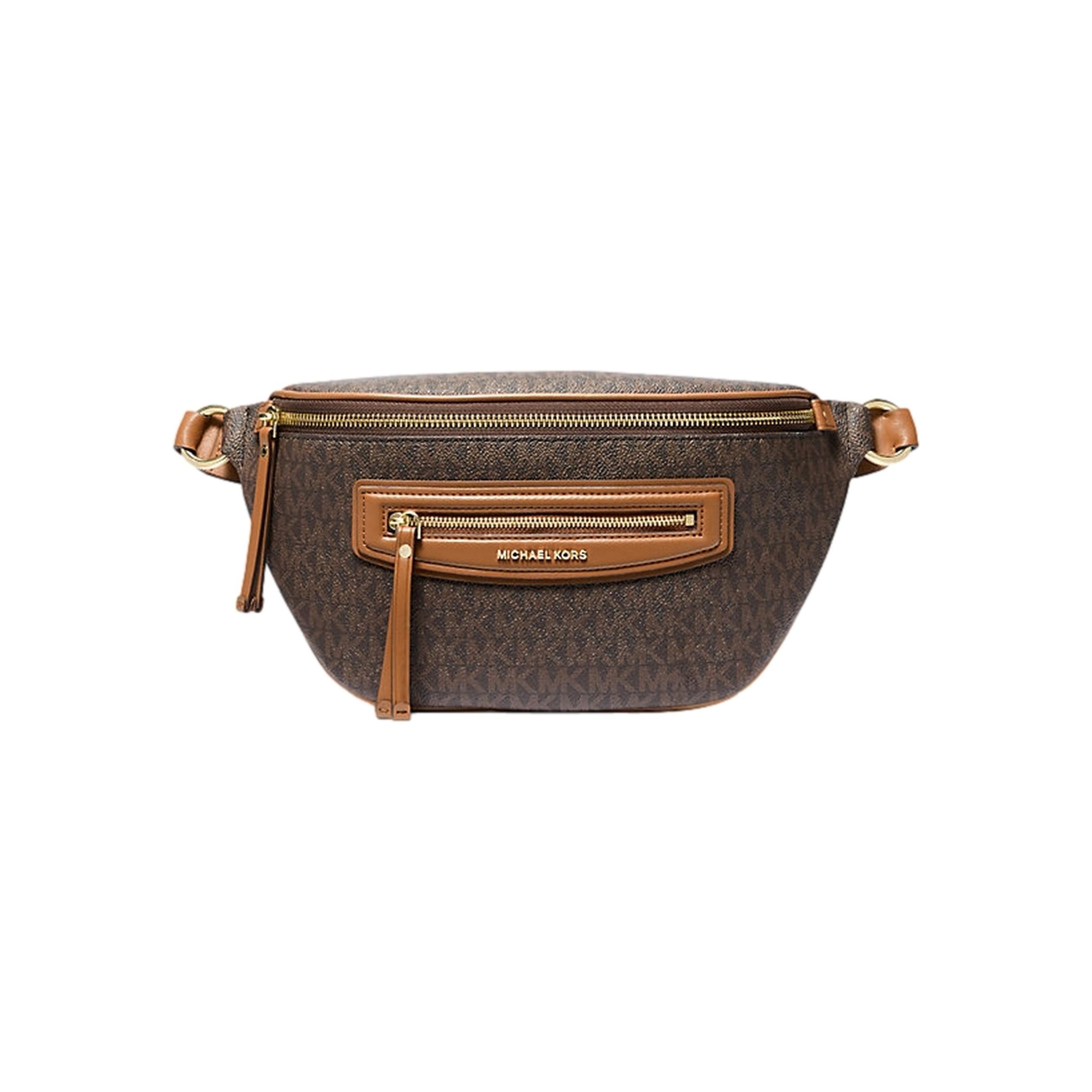 Riñonera MICHAEL KORS Jet Set Travel Mediana con Logos Color Marrón