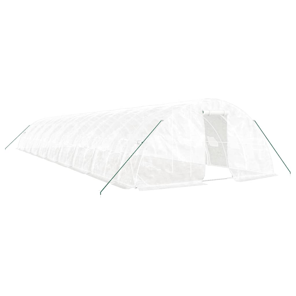 vidaXL Invernadero con estructura de acero blanco Multitalles