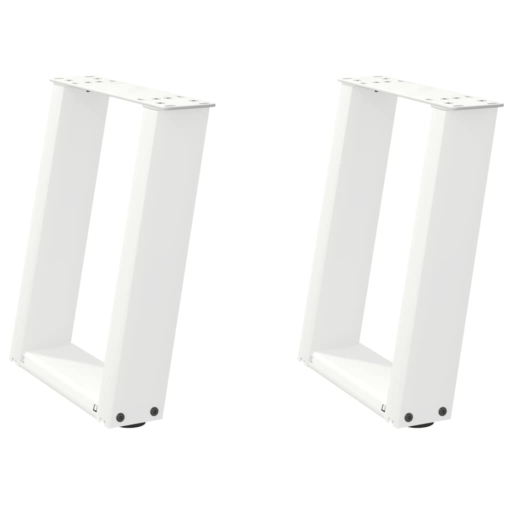 vidaXL Patas para mesa de centro en forma de U (2 unidades) 28 x (42-43) cm, acero