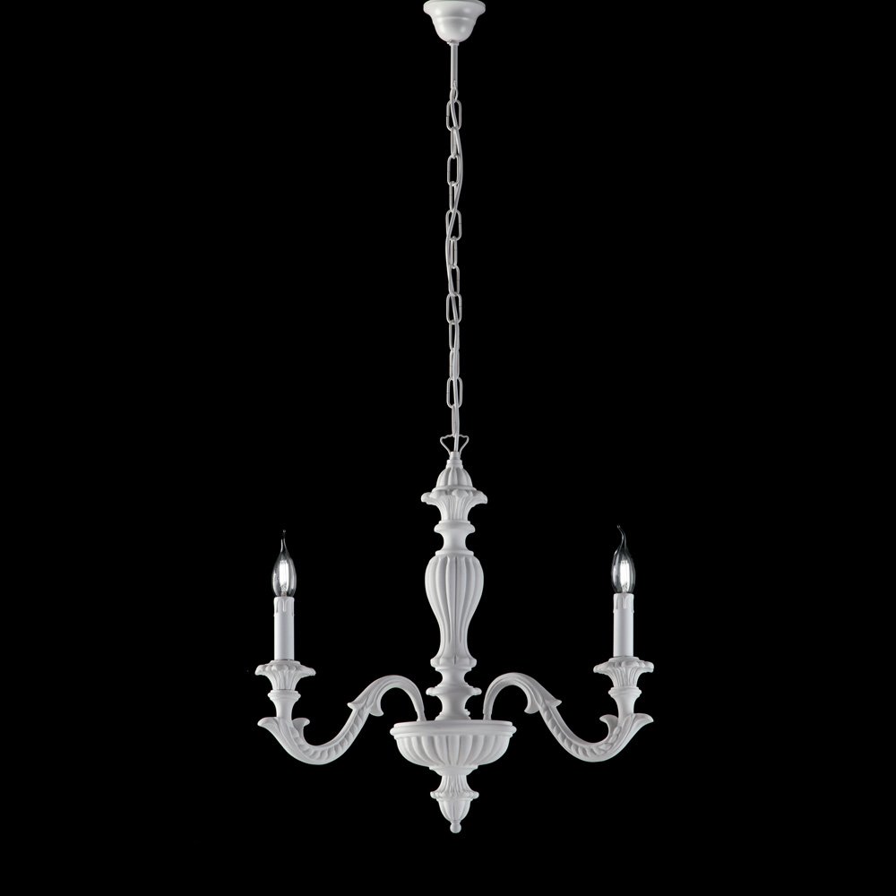 Araña Shabby Chic Leonardo Blanco 3 Luces E14