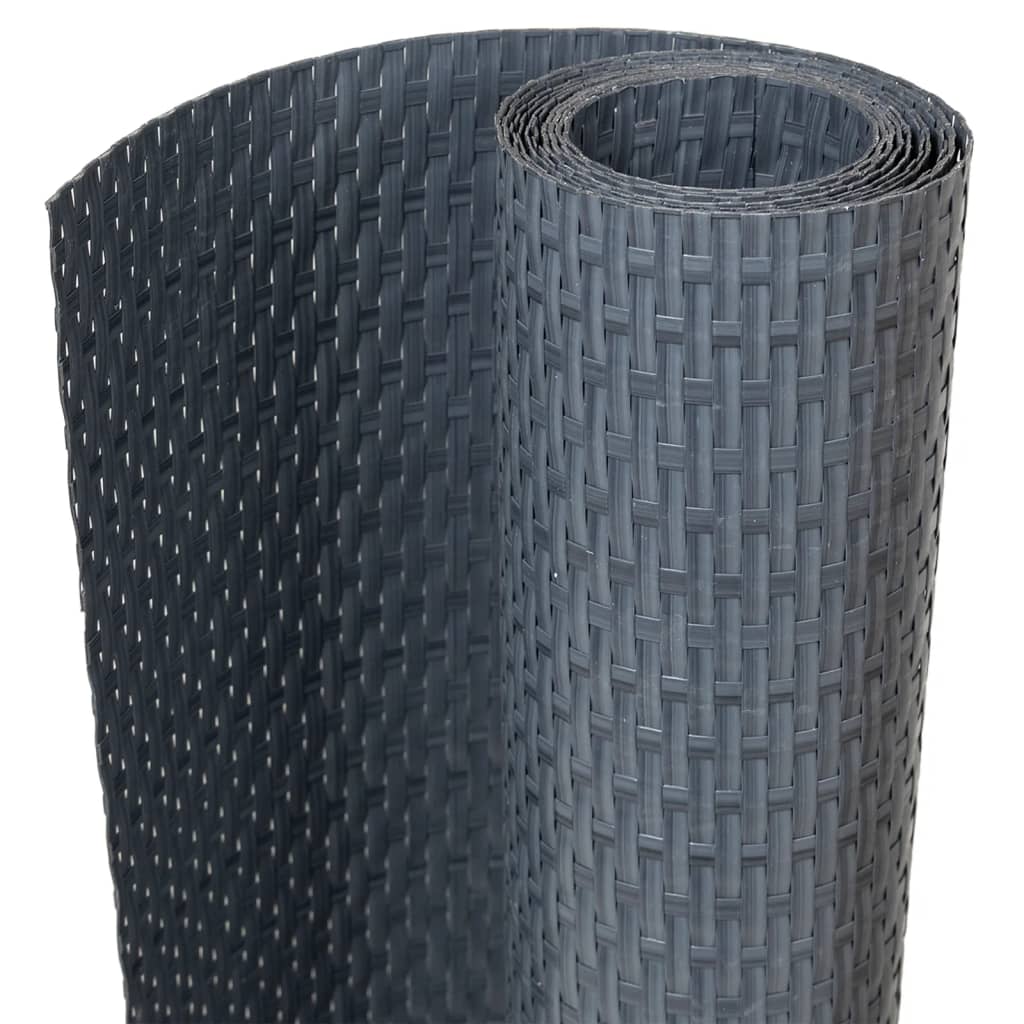 Vidaxl Toldo Balcón Ratán Sintético Antracita 1000x80 Cm