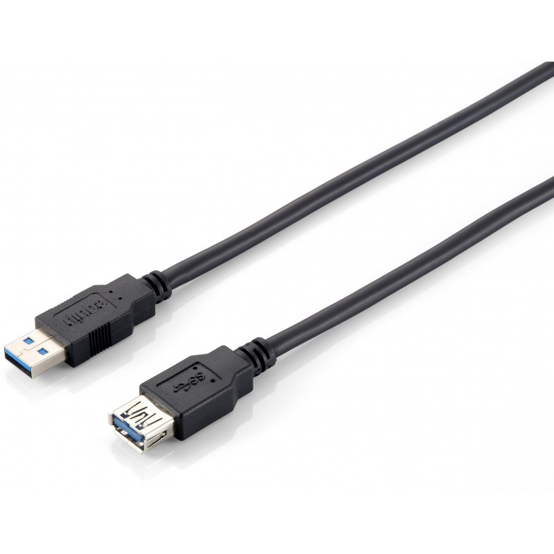 Equip - 128398 Cable de extensión USB 3.0, A/M a A/F, 2,0 m, 5 Gbps, negro 128398