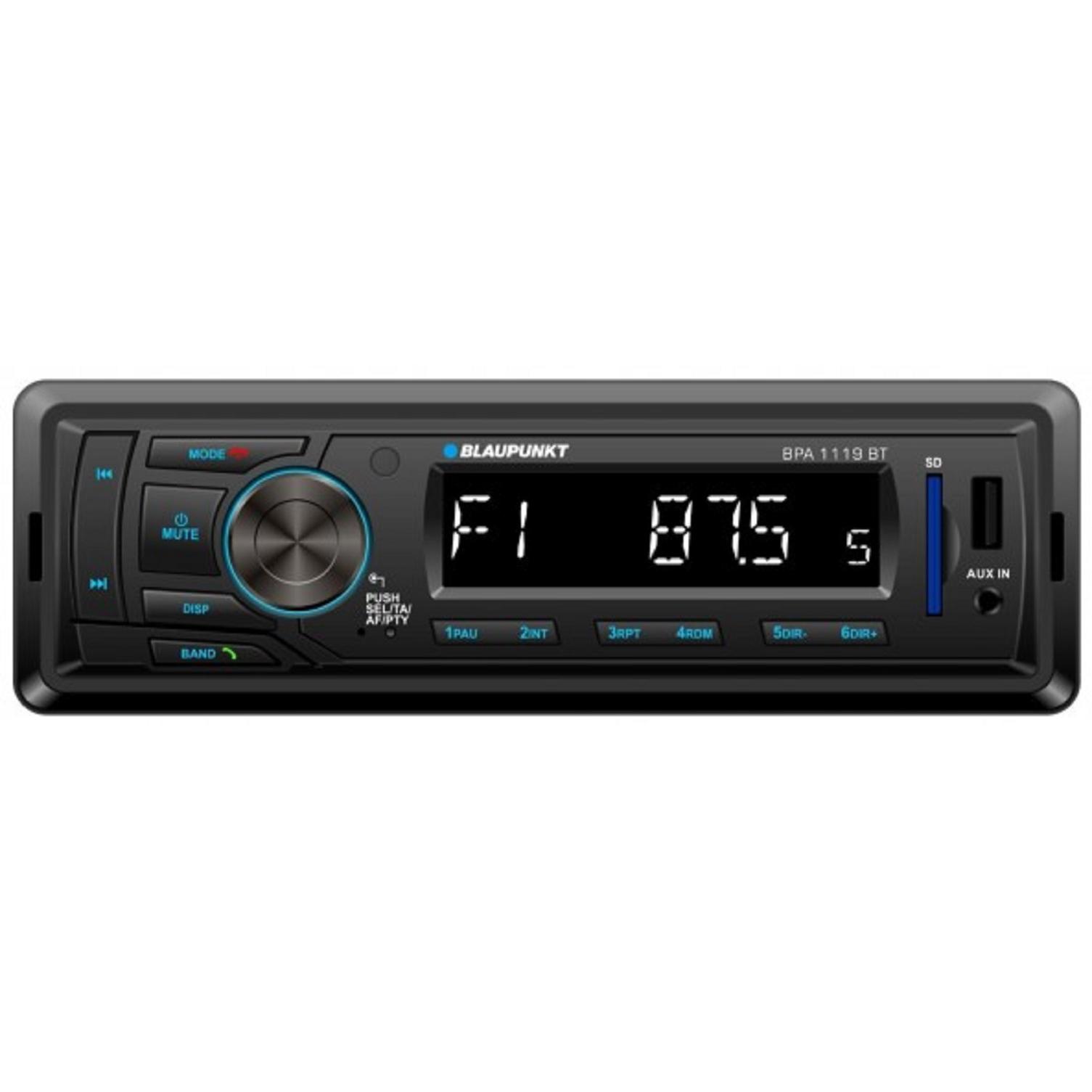 BLAUPUNKT BPA1119BT Autorradio Color Negro, 1 DIN, con Bluetooth, USB