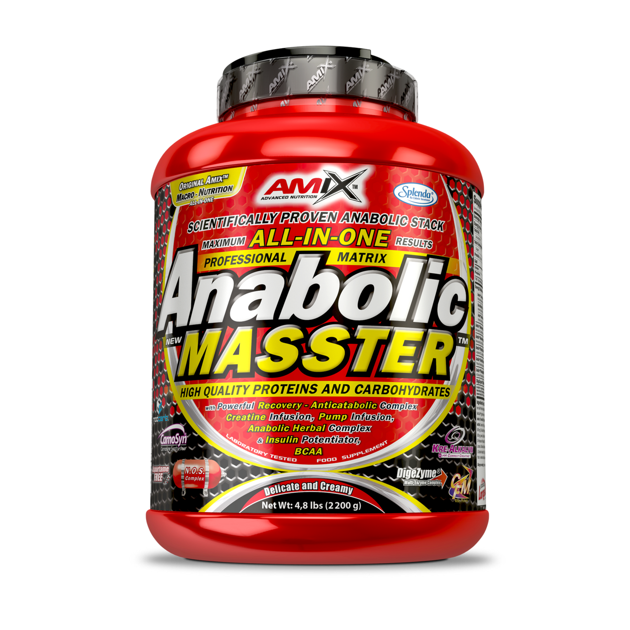 Anabolic Masster 2,2kg  Suplemento en polvo que combina proteínas, carbohidratos, creatina, BCAA's  Amix Nutrition
