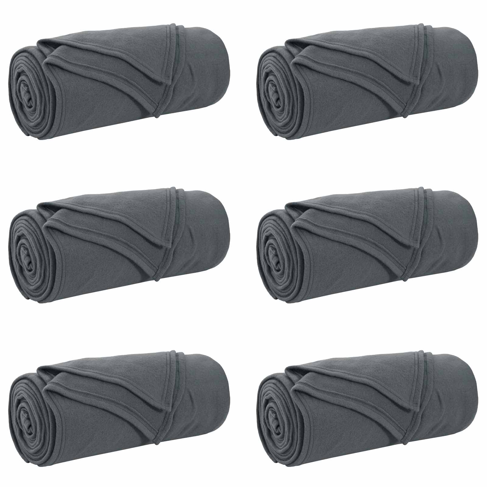 vidaXL Mantitas de Sofá 6 pcs Gris oscuro 200 x 150 cm Lana