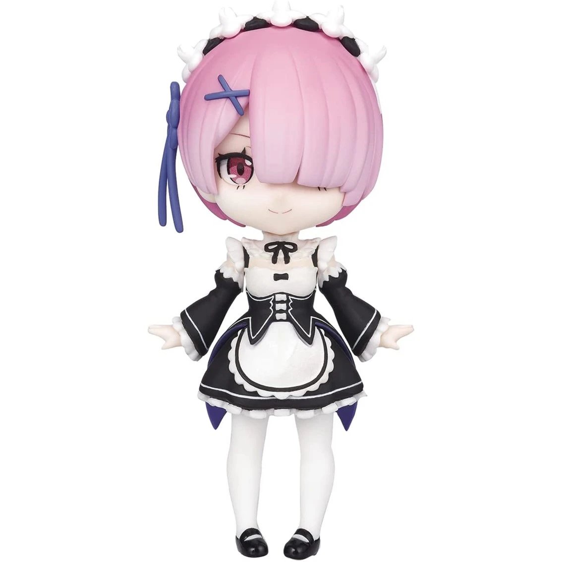 Tamashii Nations - Figura coleccionable RAM de Re:Zero 9 cm articulada con brazos intercambiables y base para exhibición, PVC de alta calidad