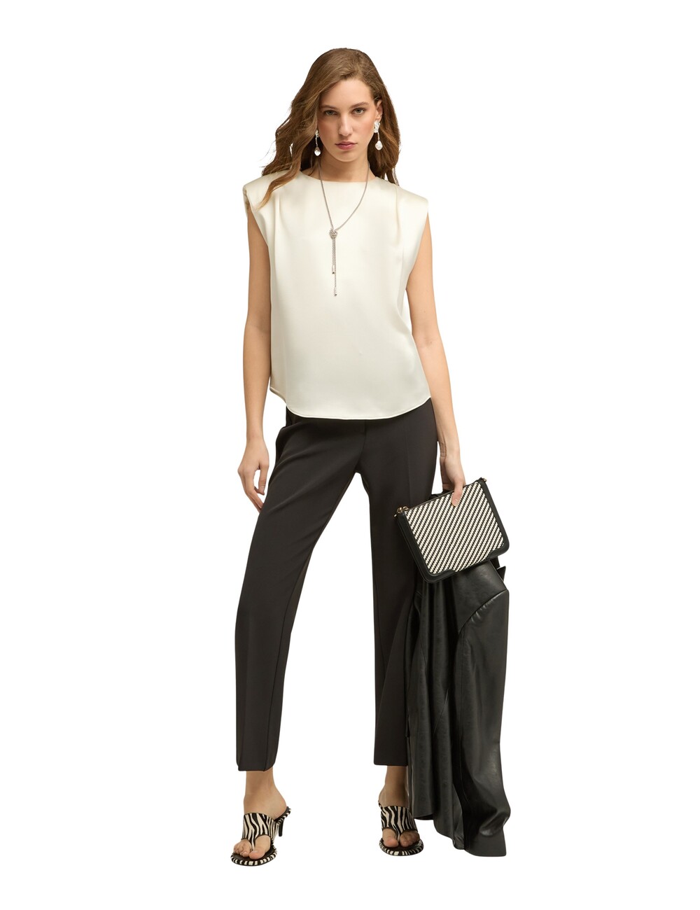 Motivi - Blusa de satén con tirantes