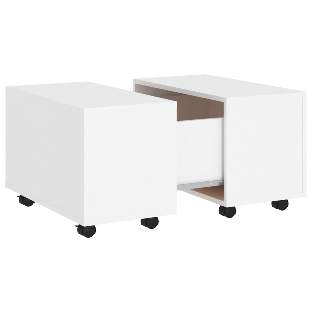 Mesa de Centro Vidaxl Madera Contrachapada 60x60x38 Cm Blanco