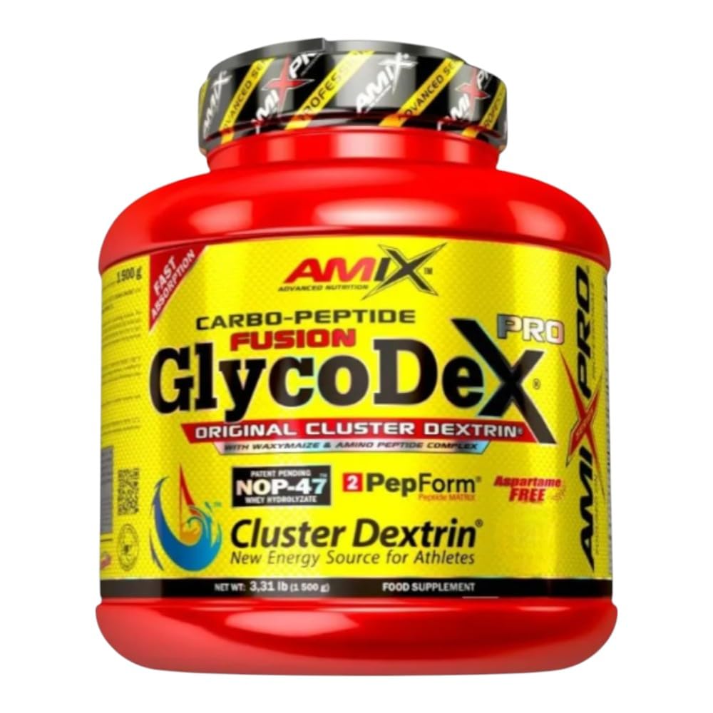 AmixPro GlycoDex PRO 1,5 kg - Sistema Energético y Recuperador Peri-Entrenamiento - Cluster Dextrin®, Waxy Maize y Palatinose® - Enriquecido con Péptidos PepForm® y N-Acetil L-Glutamina