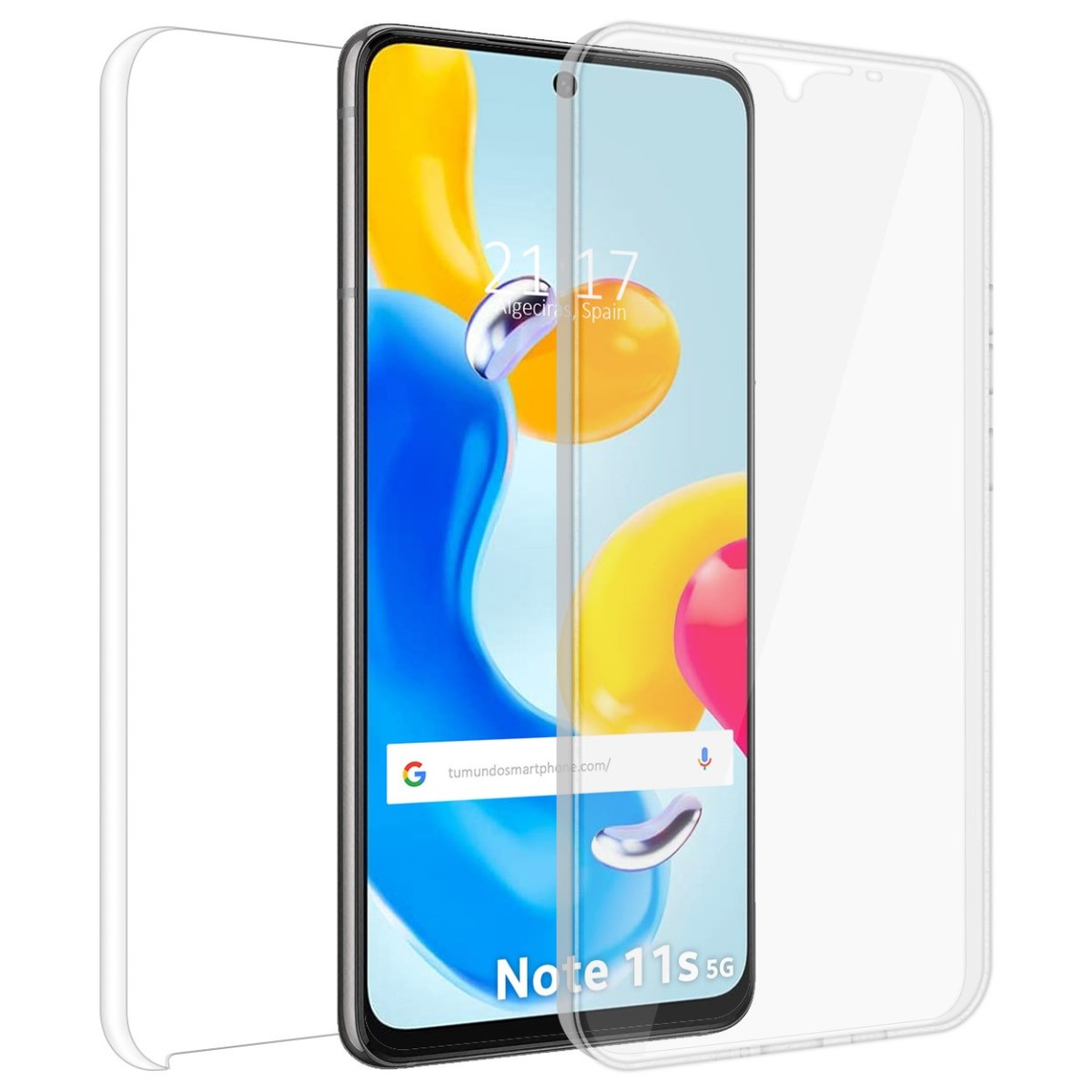 Funda Doble Transparente Pc + TPU Full Body 360 para Xiaomi Redmi Note 11s 5G