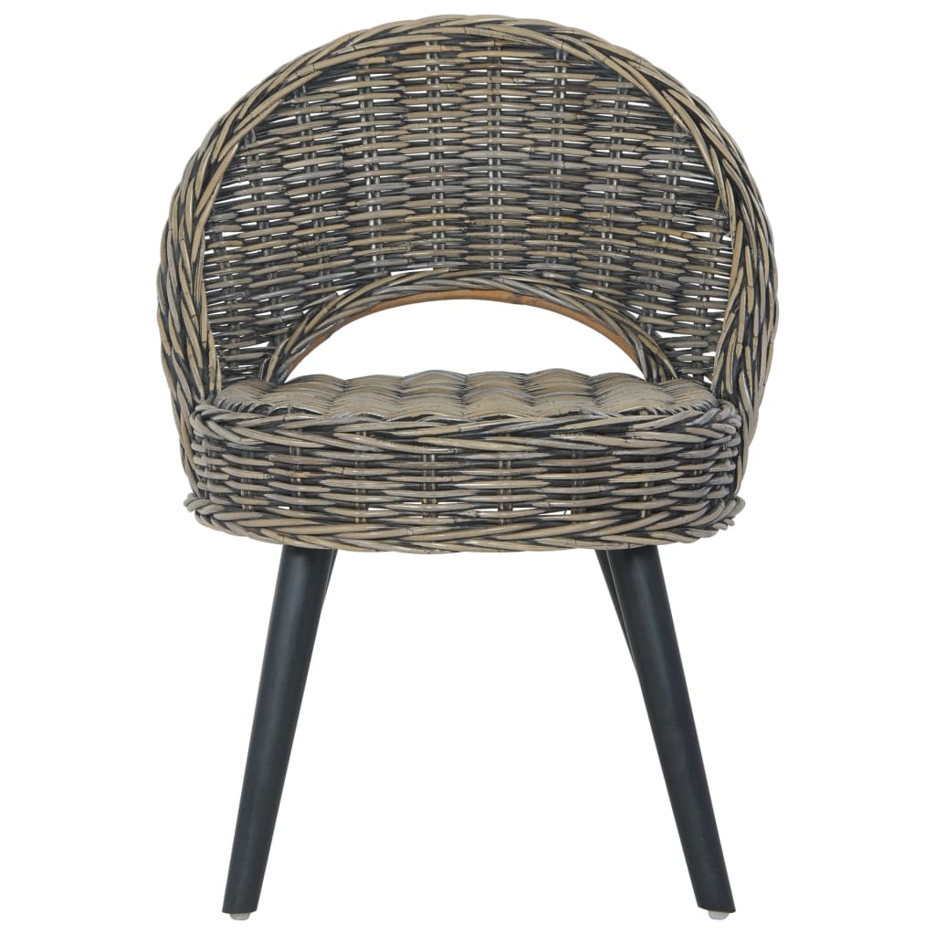 vidaXL Butaca de ratán kubu Blanco, Gris, Negro Sillon Dormitorio Sillon Comodos Silla Relax Sillón Sofá