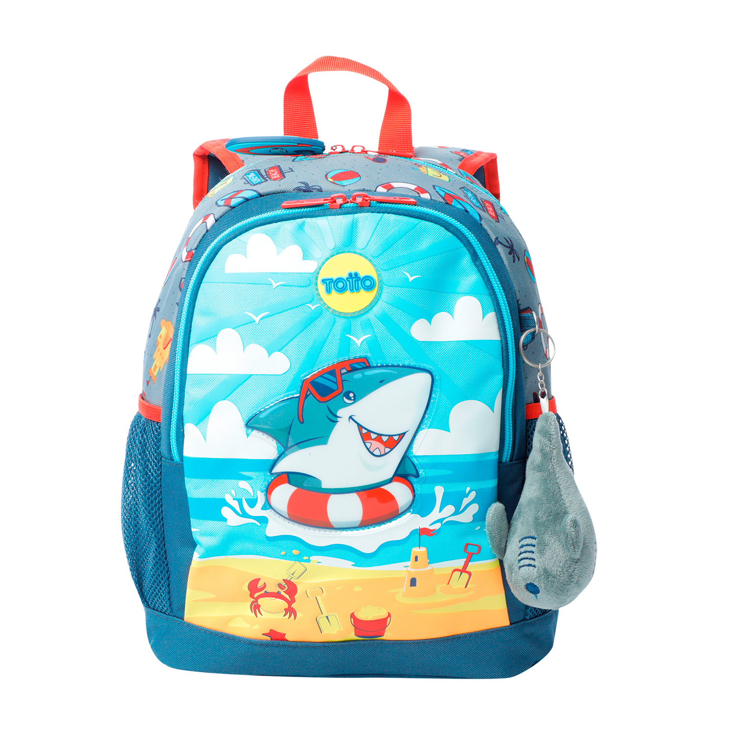 Totto Mochila infantil Little Surfer Material: Poliéster 26.5 x 34 x 11 cm