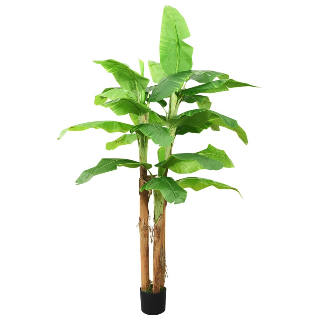 vidaXL Árbol Bananero Artificial con Macetero Verde Planta Decoración Dimensiones 180 cm, 300 cm