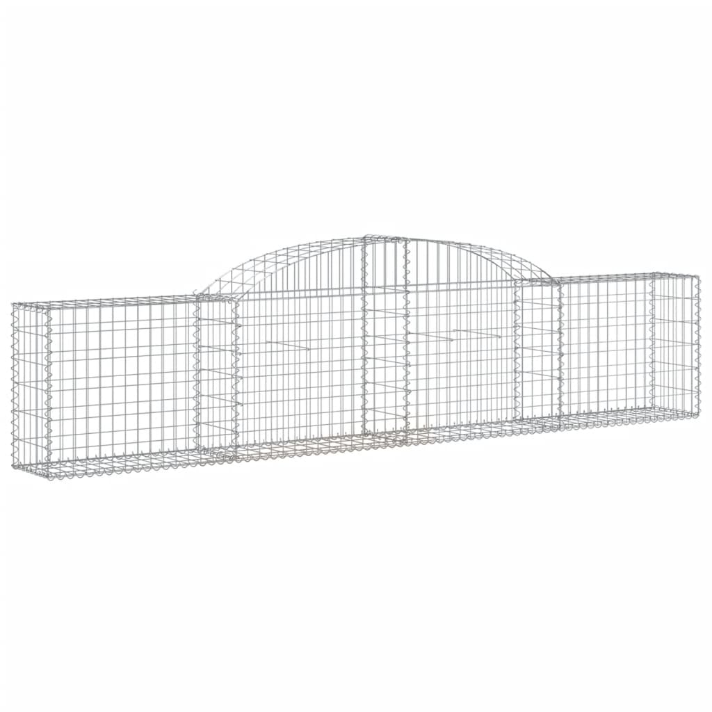Cestas de Gaviones 9 Uds Vidaxl Forma de Arco 300 X 30 X 60/80 Cm