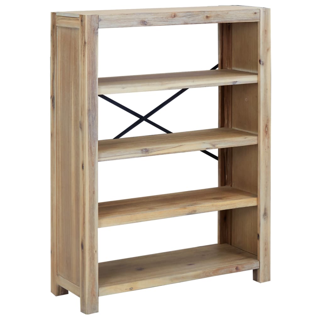 Vidaxl Estantería de 4 Niveles Madera Maciza de Acacia 80 X 30 X 200 Cm