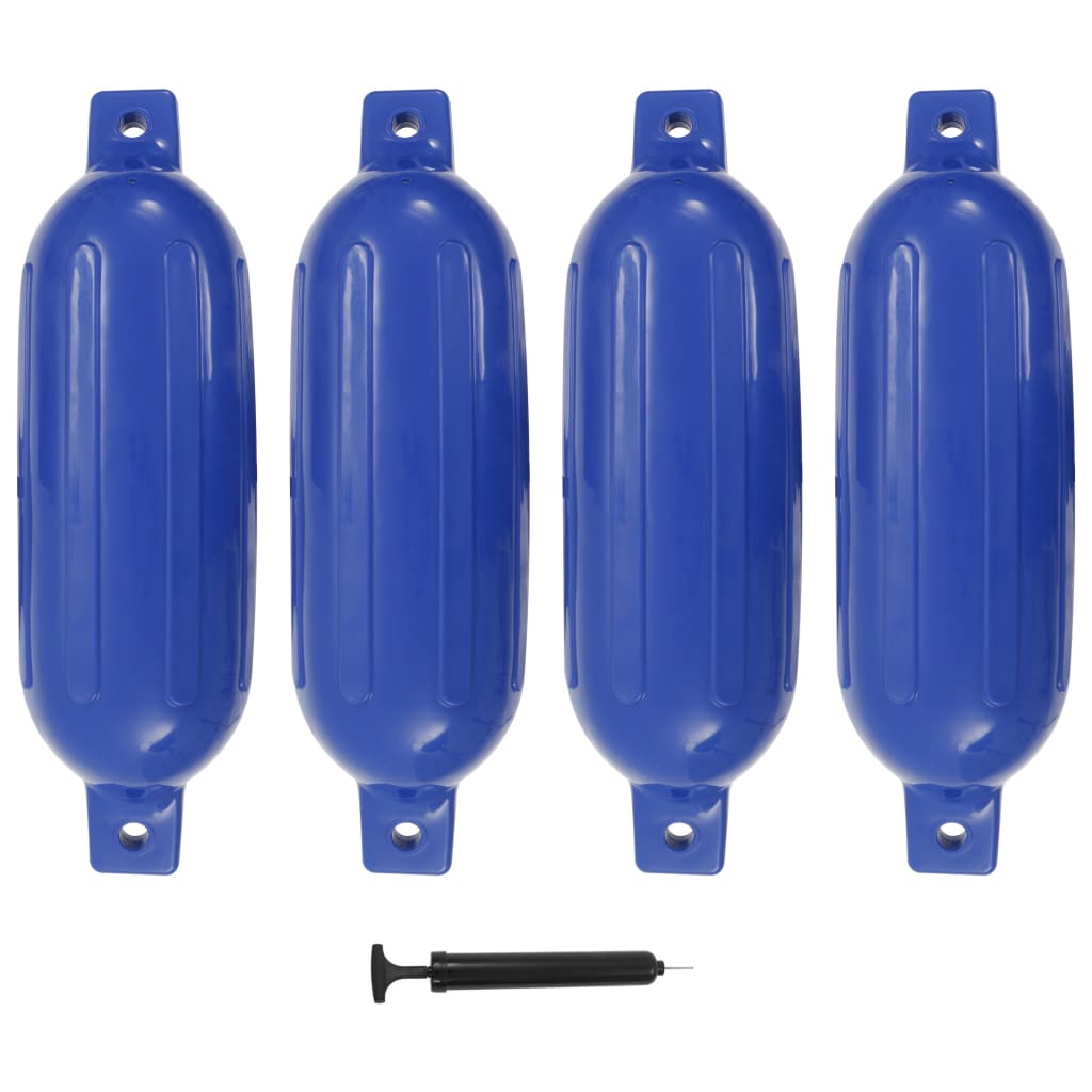 vidaXL Parachoques para Barco Protecciones contra Accidentes 4 uds PVC Color Azul,  Blanco,  Negro y mas