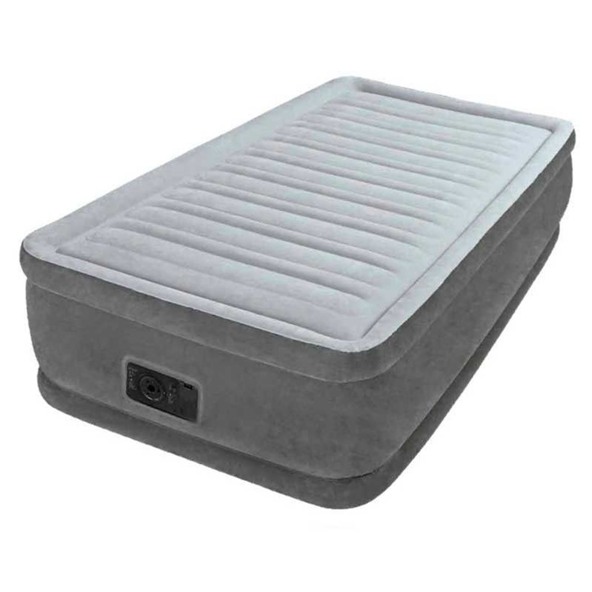 Colchón hinchable individual Dura-Beam Plus Intex con bomba eléctrica gris 46x99x191 cm