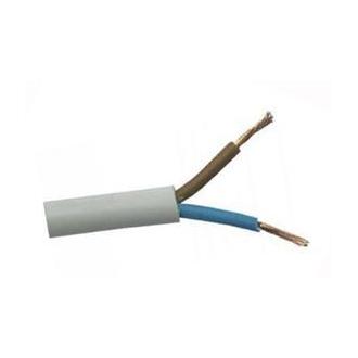 Manguera electrica 2x1mm  blanca rollo 100mt.