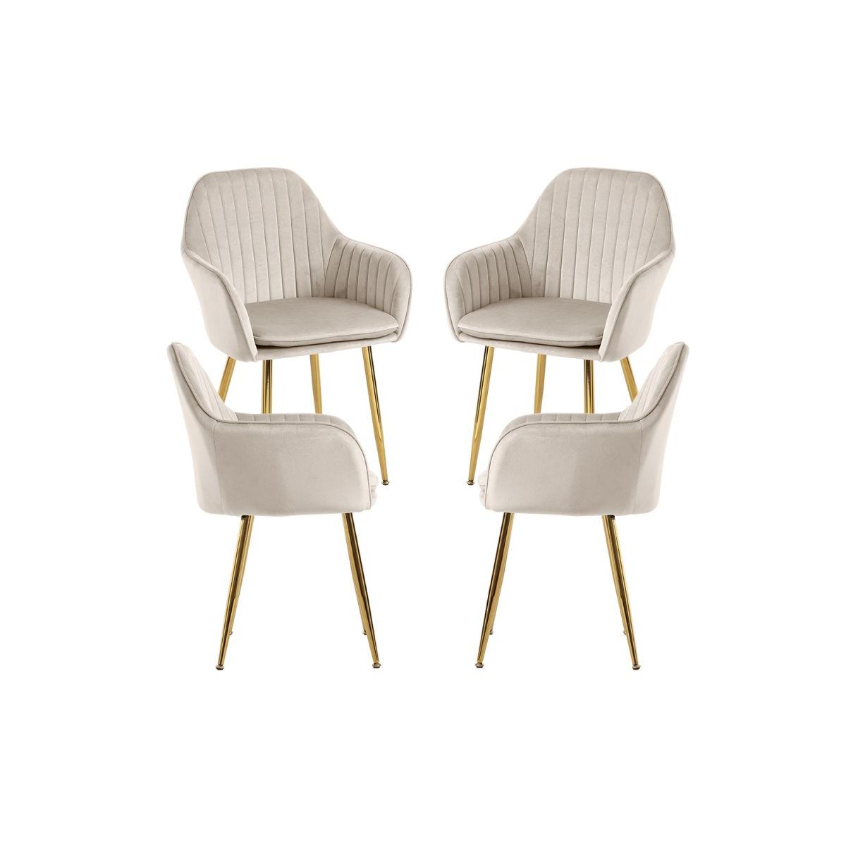 Regalos Miguel - Packs Sillas Comedor - Pack 4 Sillas Chic Golden - Beige