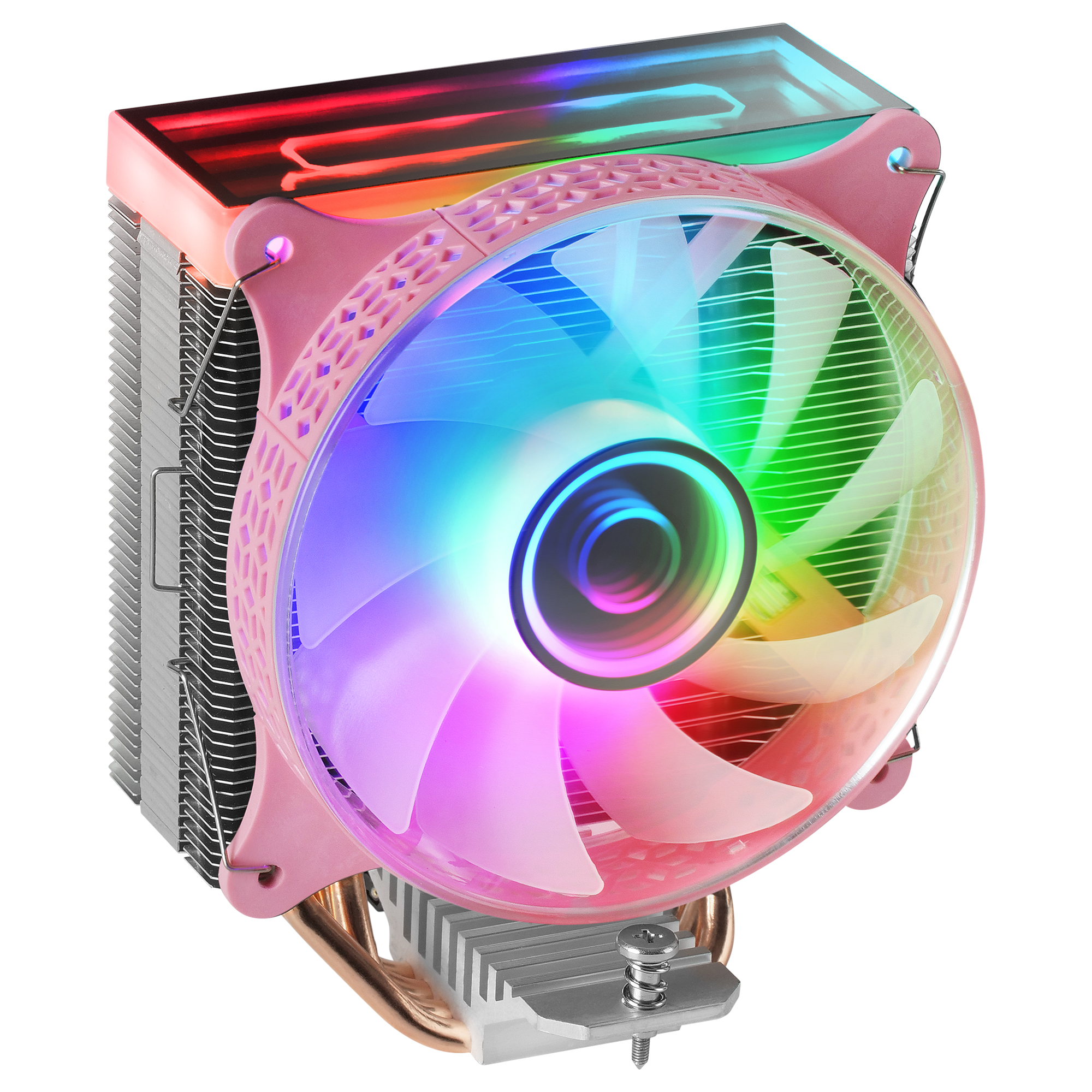 Mars Gaming MCPU-VR, Disipador CPU, Doble iluminación ARGB Infinity Mirror, 4 Heatpipes HCT, TDP 180W, Disipador de Calor Negro, Rosa o Blanco