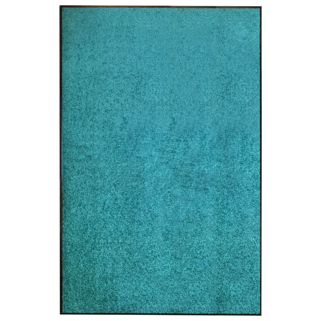 vidaXL Felpudo lavable azul cian 120x180 cm