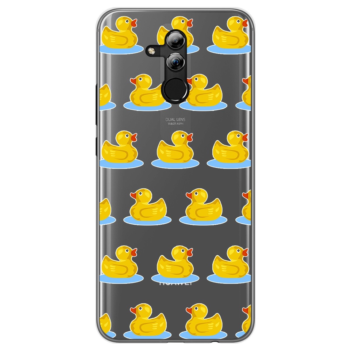 Tumundosmartphone Funda Gel Transparente para Huawei Mate 20 Lite diseño Pato Dibujos