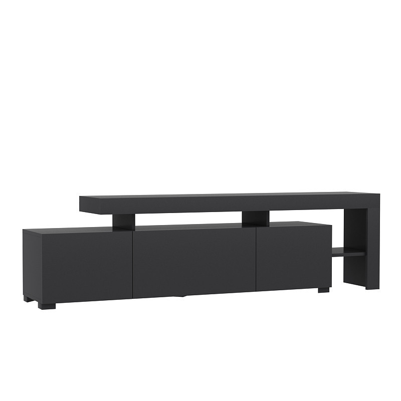 Habitat y Jardin - Soporte de TV de madera "Beliz" - 192 x 37 x 53 cm - Antracita