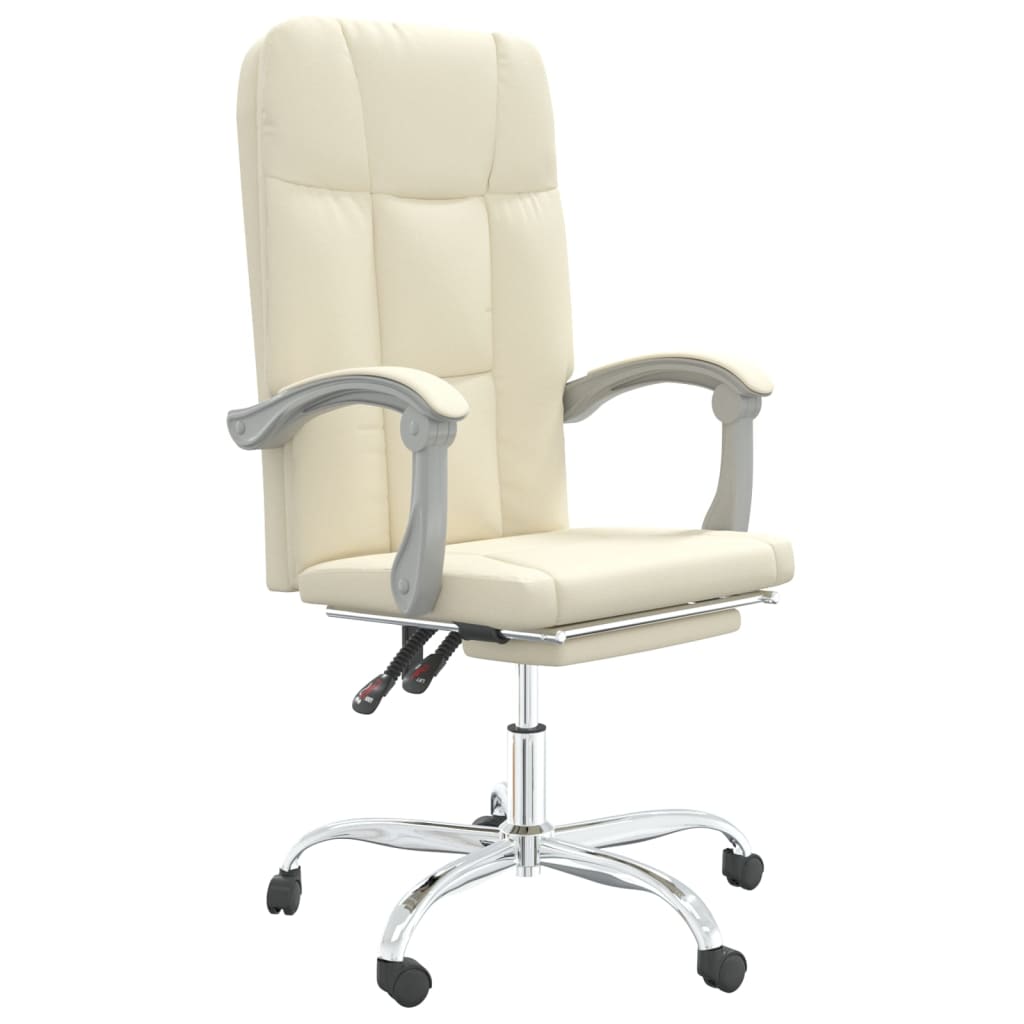 vidaXL Silla de Oficina Reclinable Sillón Asiento de Ordenador Cuero Sintético