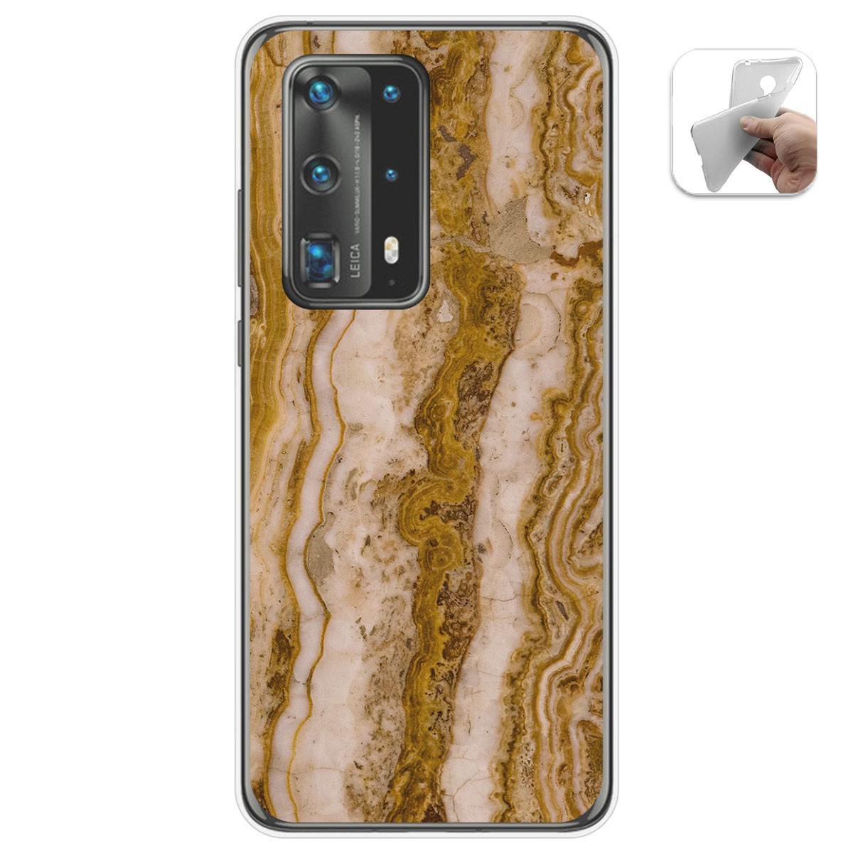 Tumundosmartphone Funda Gel Tpu para Huawei P40 Pro diseño Mármol 10 Dibujos