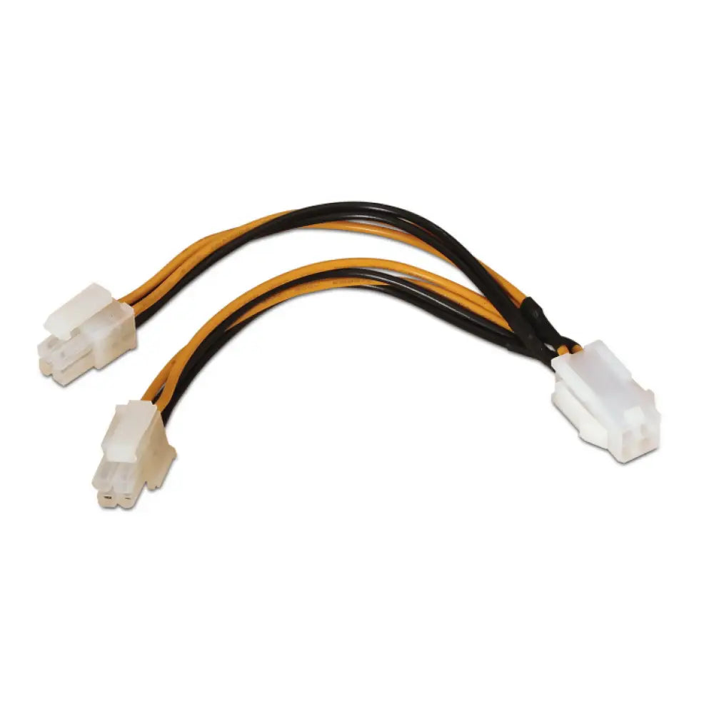 Cable de alimentación AISENS A131-0166 4+4 PIN Macho a 4 PIN Hembra 15cm 54W cobre puro