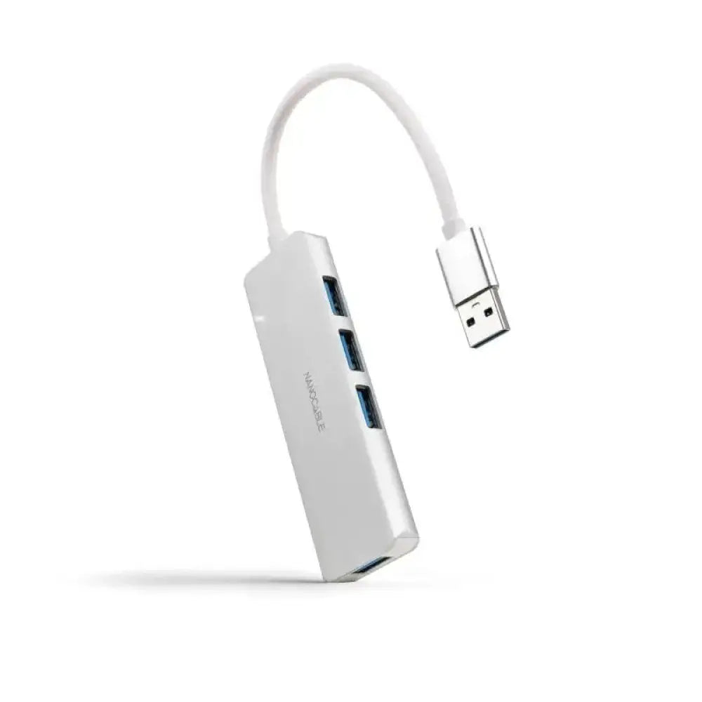 Hub Nanocable 4 puertos 5 Gbps USB 3.0 con cable 18 cm aluminio