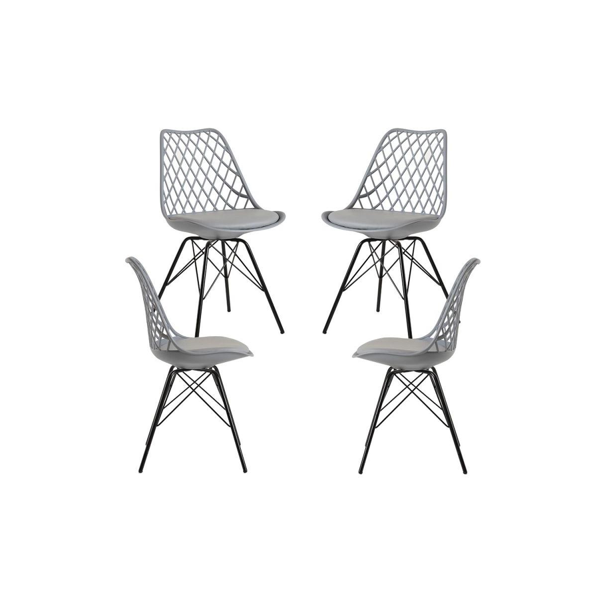 Regalos Miguel - Packs Sillas Comedor - Pack 4 Sillas Iron Mima - Gris claro