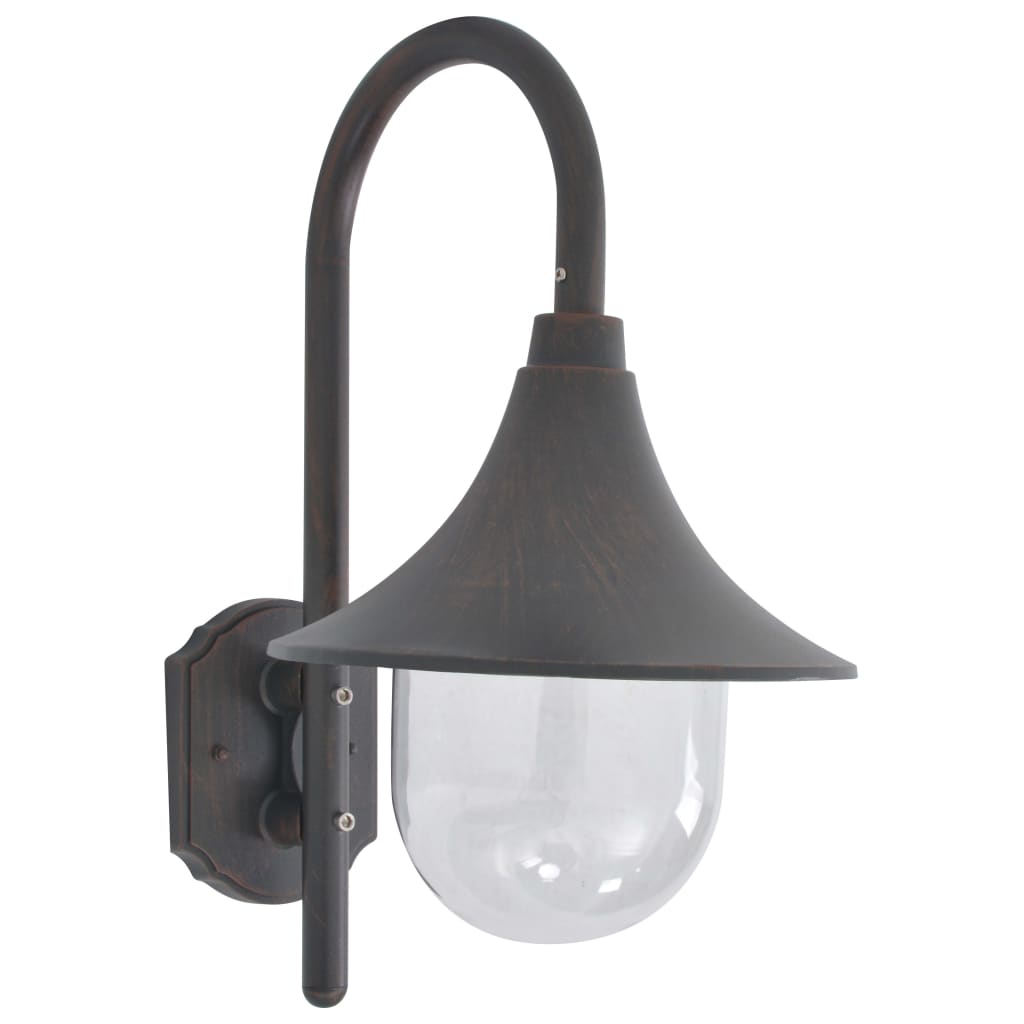 vidaXL Lámpara de Pared de Jardín Aluminio 42 cm Iluminación Luz Patio Color Blanco,  Bronce,  Verde oscuro y mas