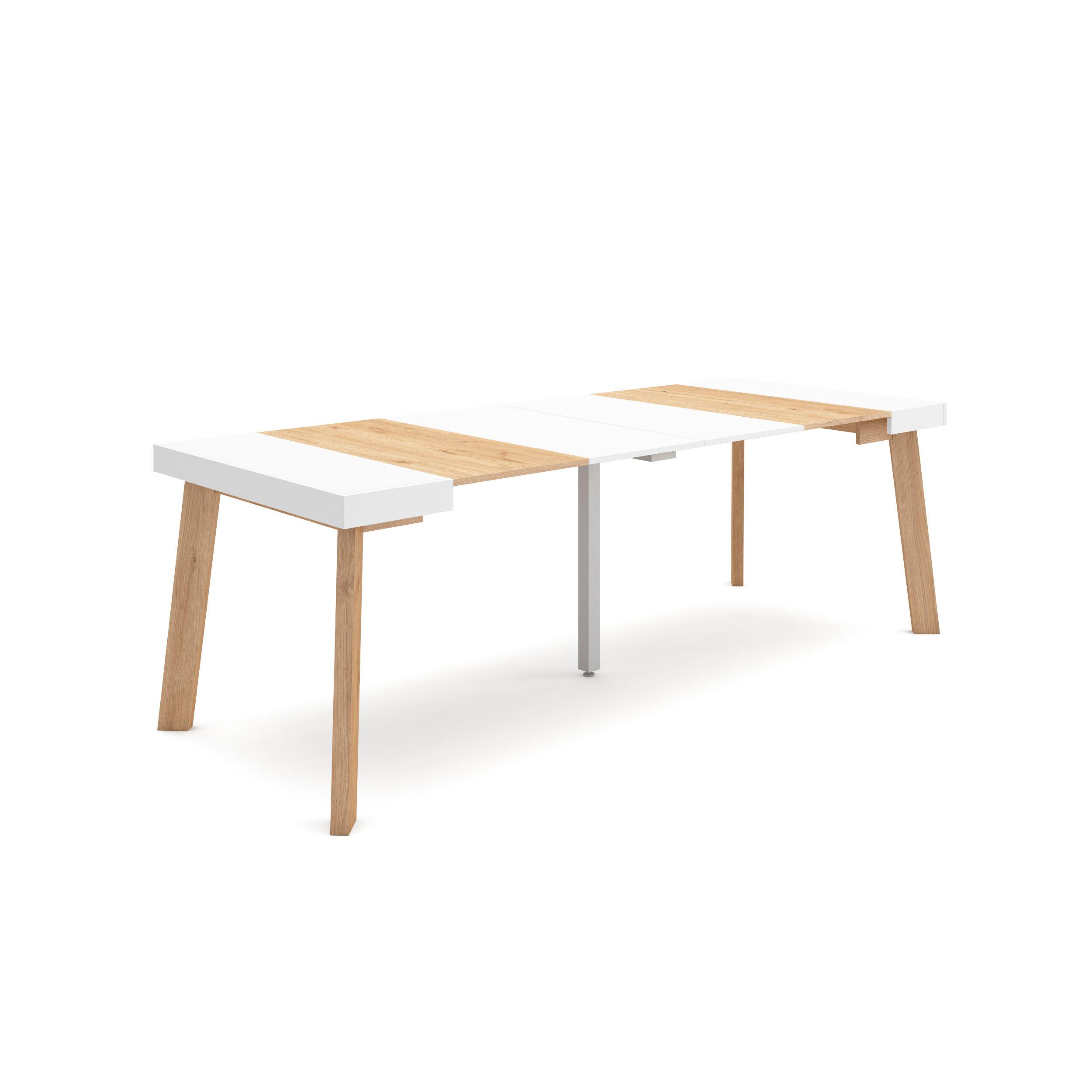 Skraut Home, Mesa Consola Extensible, Mesa Auxiliar, Tapa, 58/222x90x73cm, Práctica y Versátil, Estilo Moderno, Fácil Montaje