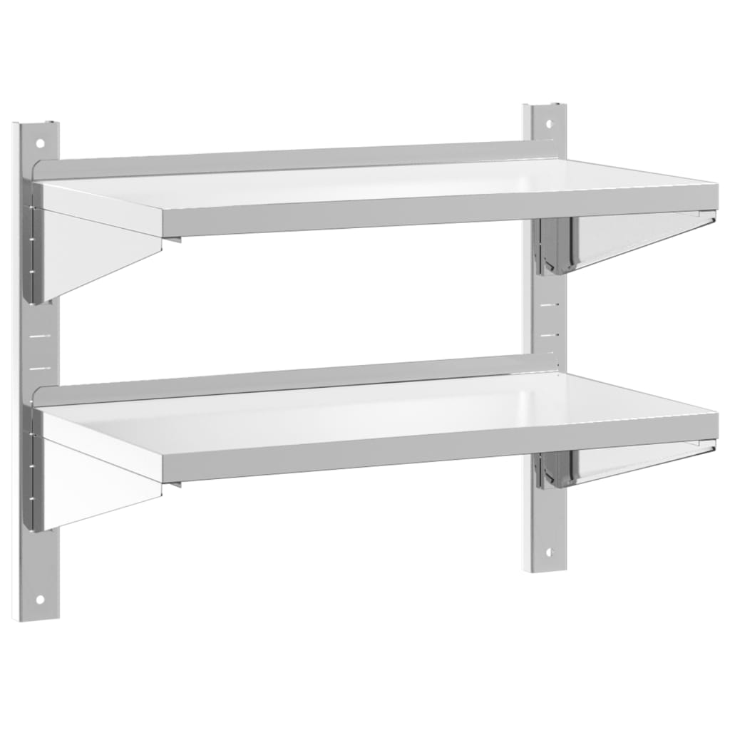 Vidaxl Estante Pared Acero Inoxidable Plateado 100x40x60cm