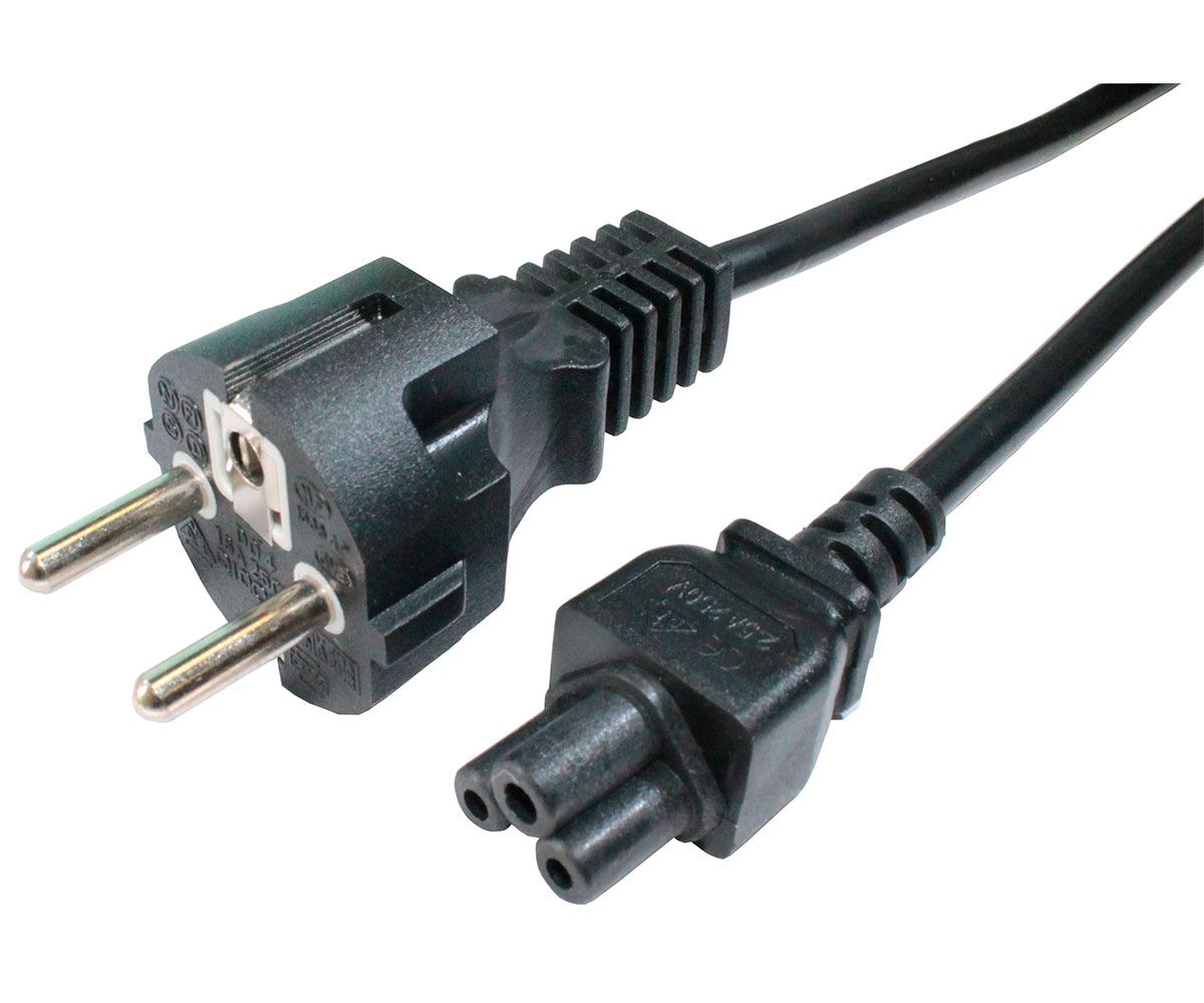 Dcu - Dcu cable negro alimentación de equipos electrónicos conexión red trebol  1.5m
