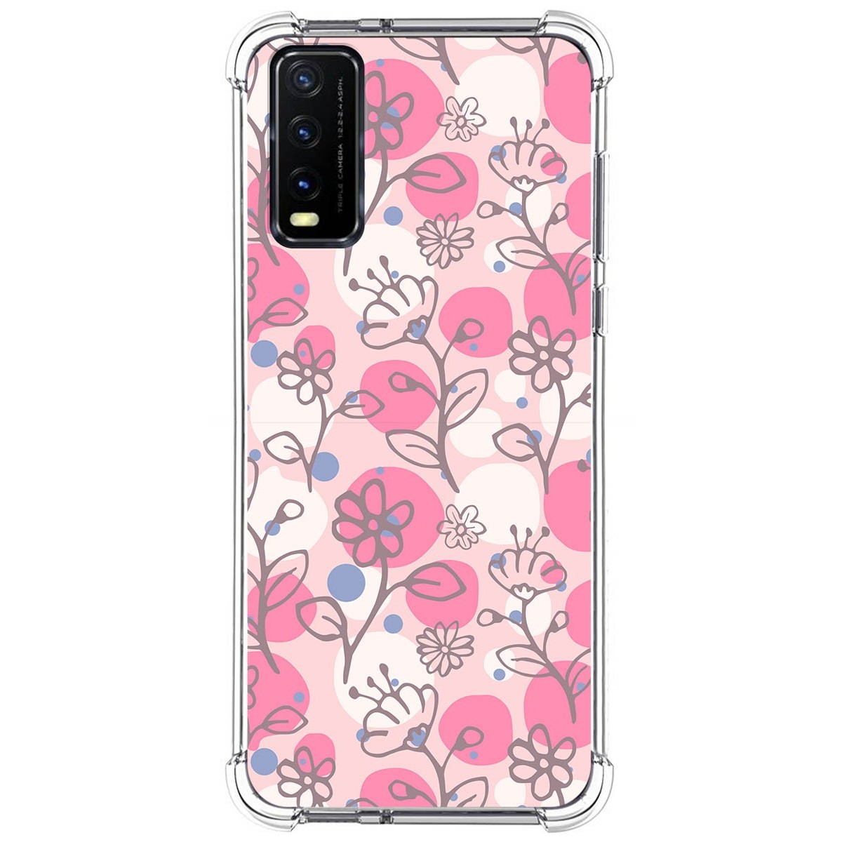 Funda Silicona Antigolpes para Vivo Y20s / Y11s diseño Flores 07 Dibujos