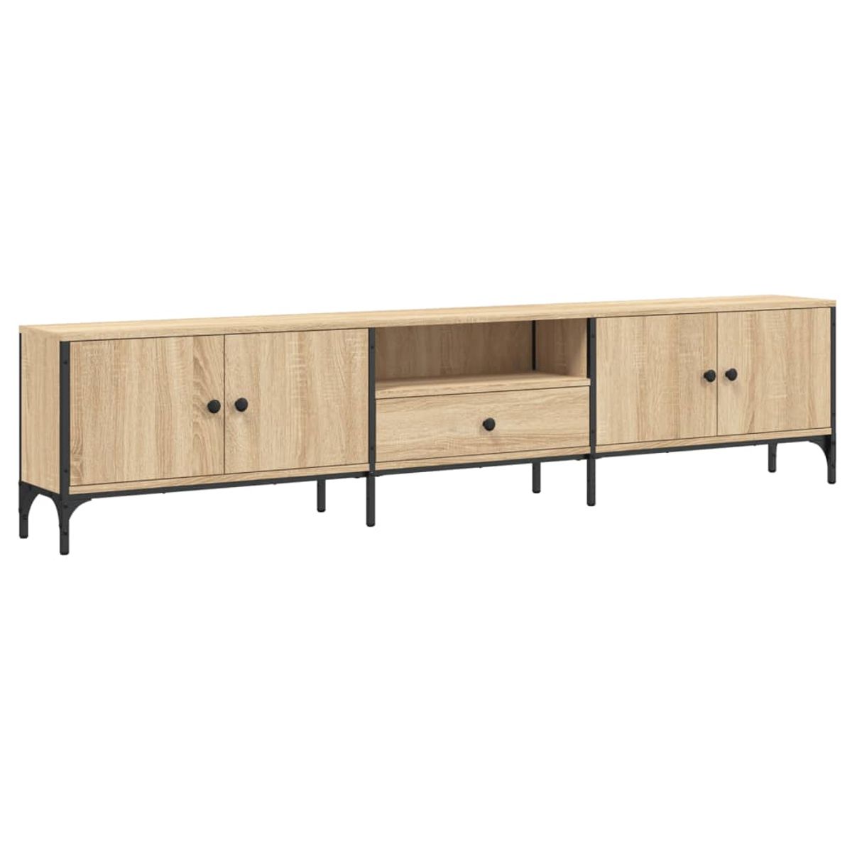 Mueble de TV Acuario 2 armarios + cajón + compartimento 44x200x25 cm