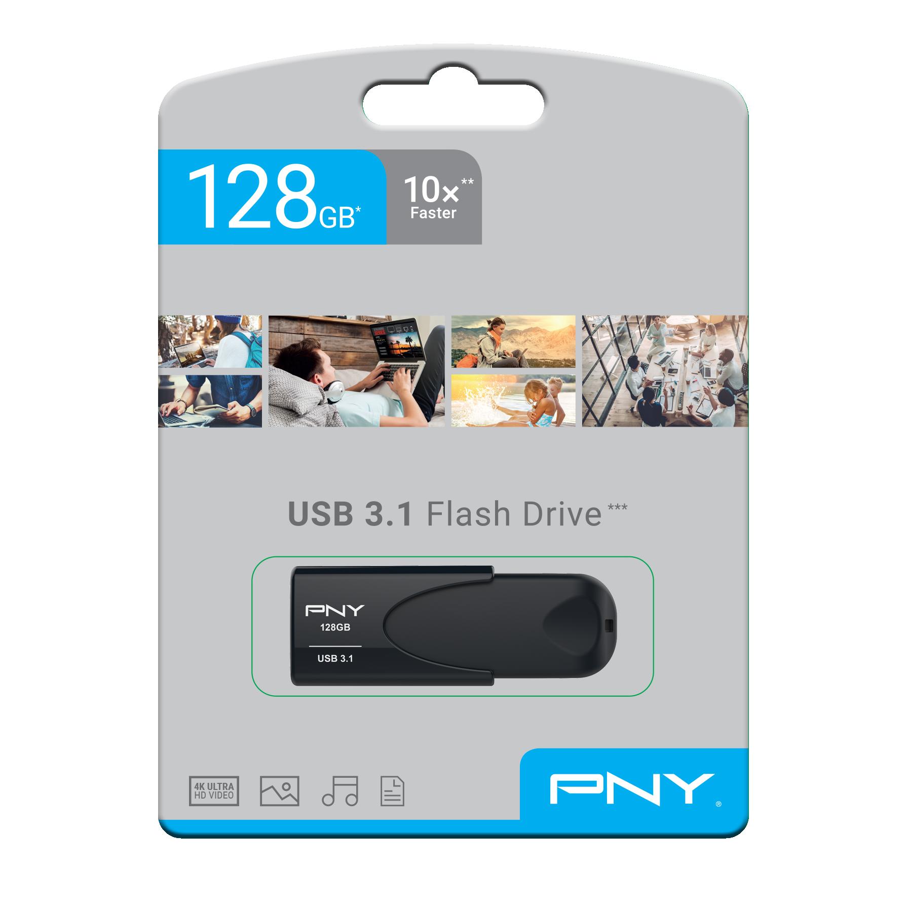 Memoria usb 128gb pny attache 4 3.1 80mb/s fd128att431kk-e