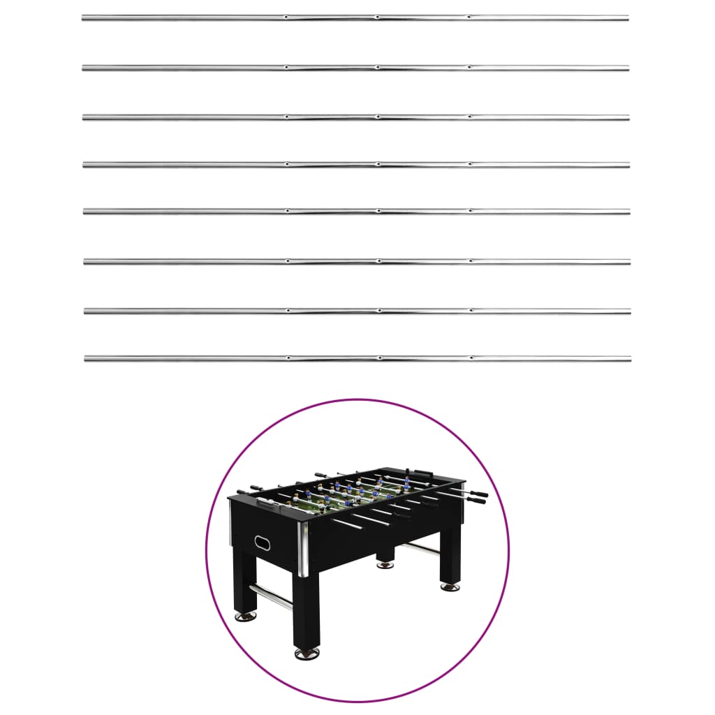 Vidaxl Varillas para Futbolín de Acero 15,9 Mm - Pack 8