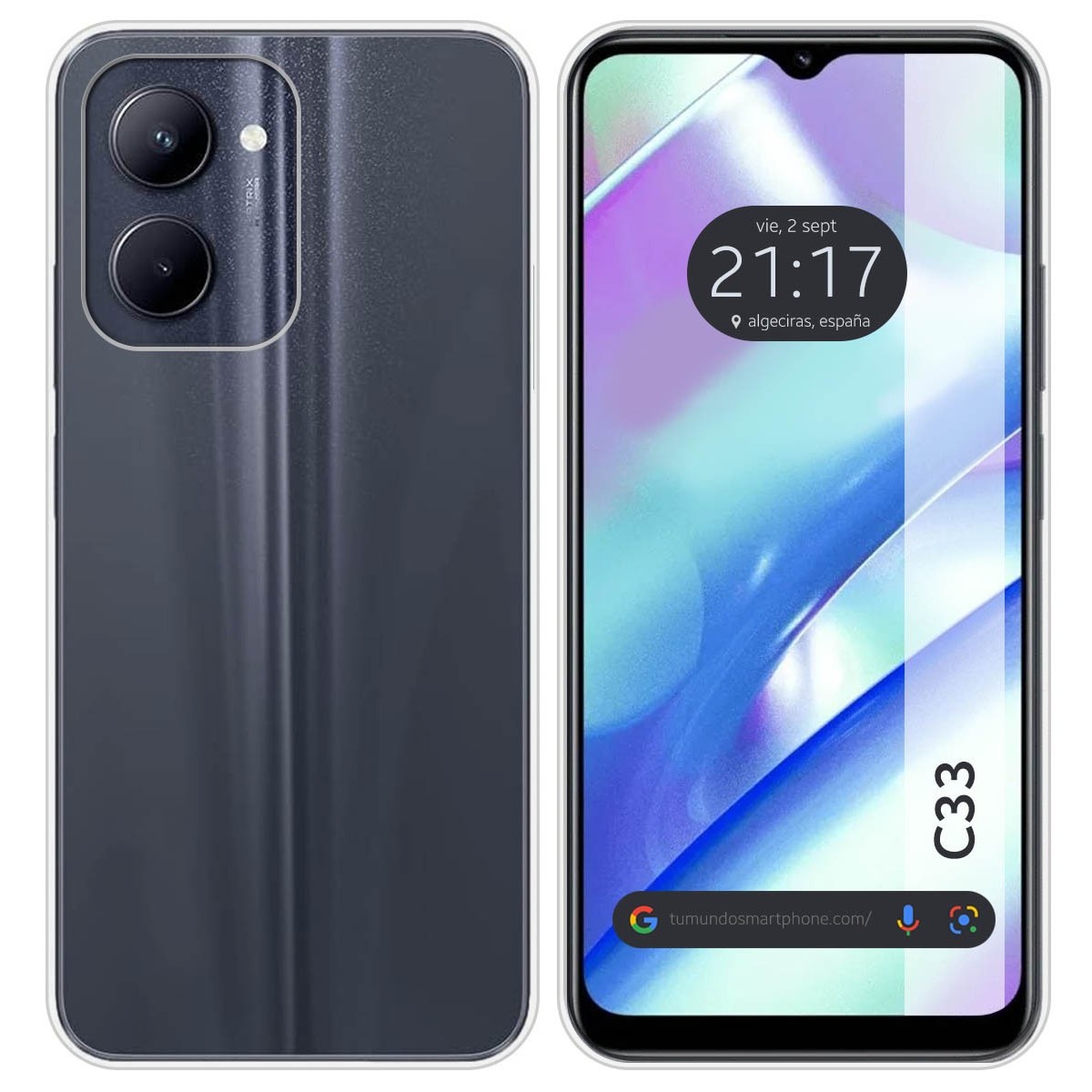 Tumundosmartphone Funda Silicona Gel TPU Transparente para Realme C33 - Protección Delgada