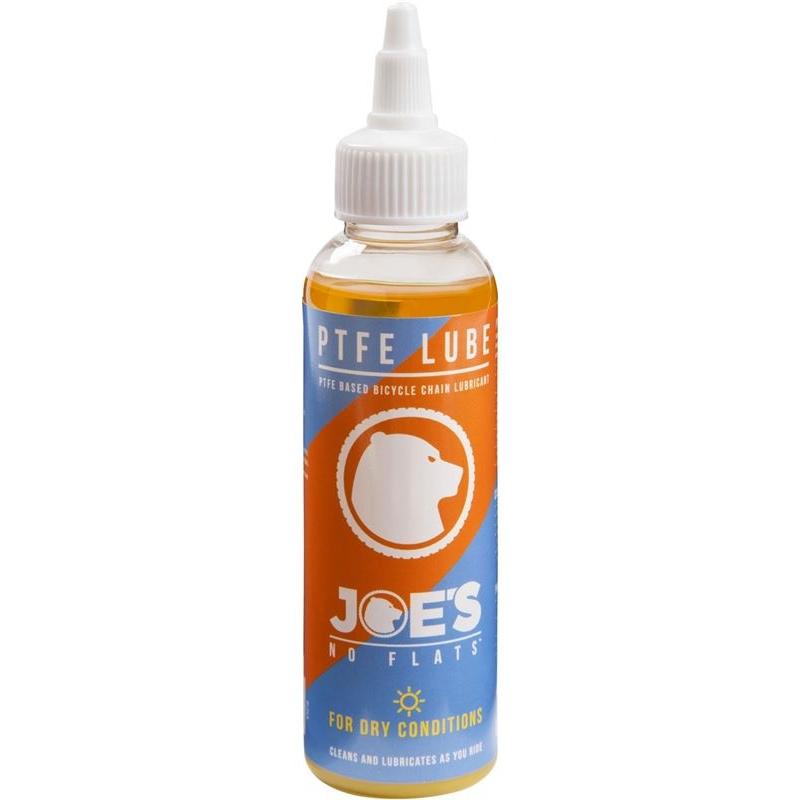 Joe's - Aceite para cadena de bicicleta Cadena Condiciones Secas 125 ml con base de teflón para mantenimiento profesional en carreras largas, aplicación precisa y lubricación duradera