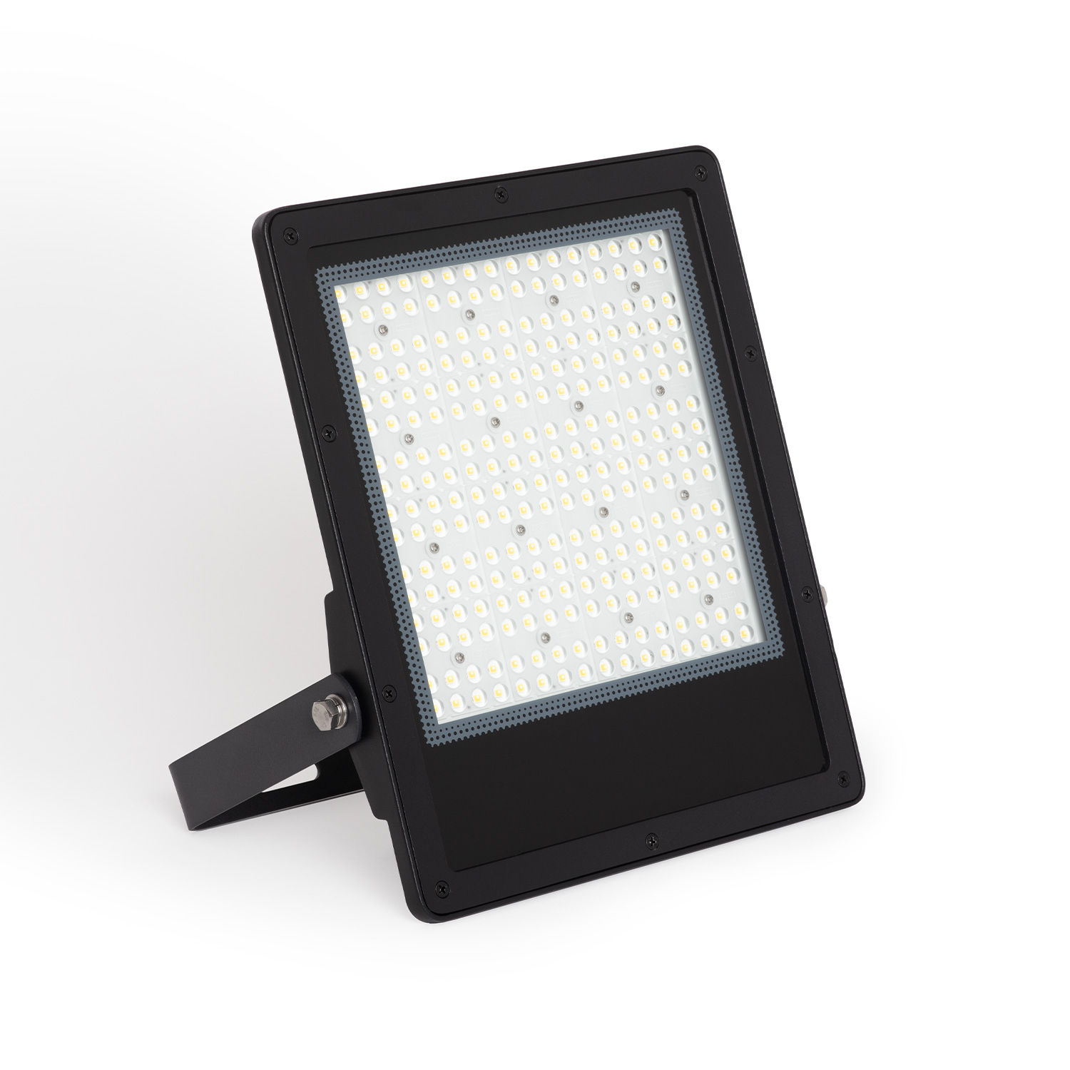 Ledkia Foco Proyector LED 150W Regulable 0-10V 170 lm/W IP65 ELEGANCE Slim PRO Negro 3000K 30º Blanco Cálido