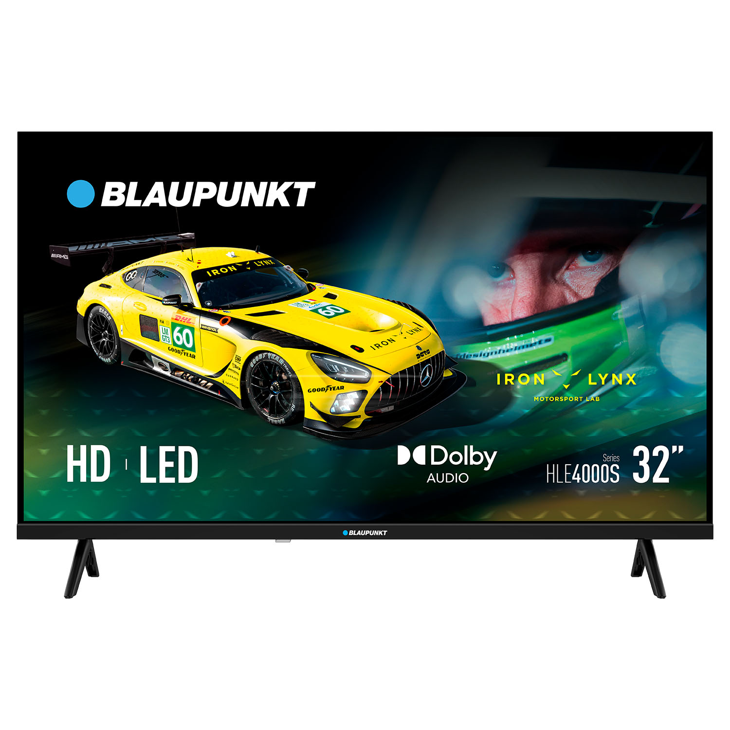 BLAUPUNKT TV 32" HD LED, Dolby Audio, 2×HDMI, 2×USB, Sintonizador DVB-T/T2/C/S/S2, Non OS, 32HLE4000S